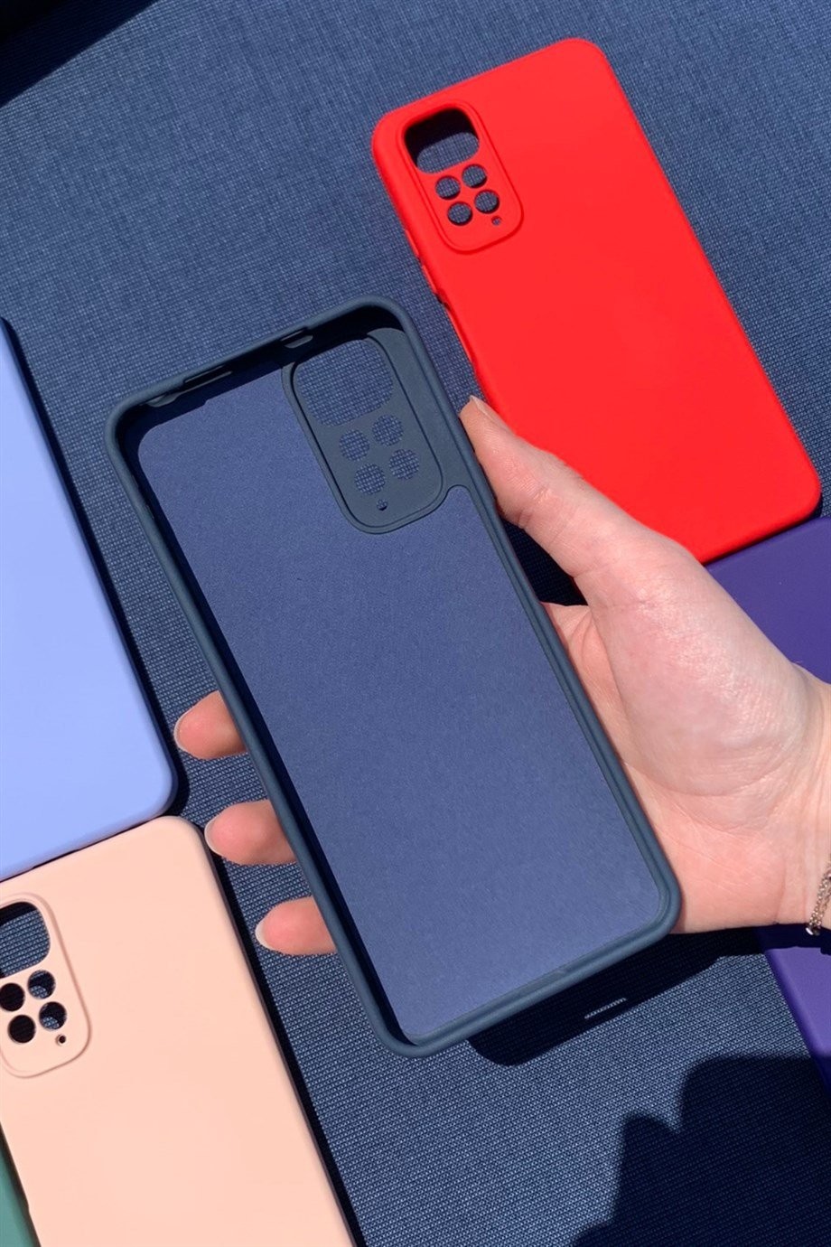 Redmi Note 11 / Note 11S Uyumlu İçi Süet Silikon Lansman Kılıf Lacivert