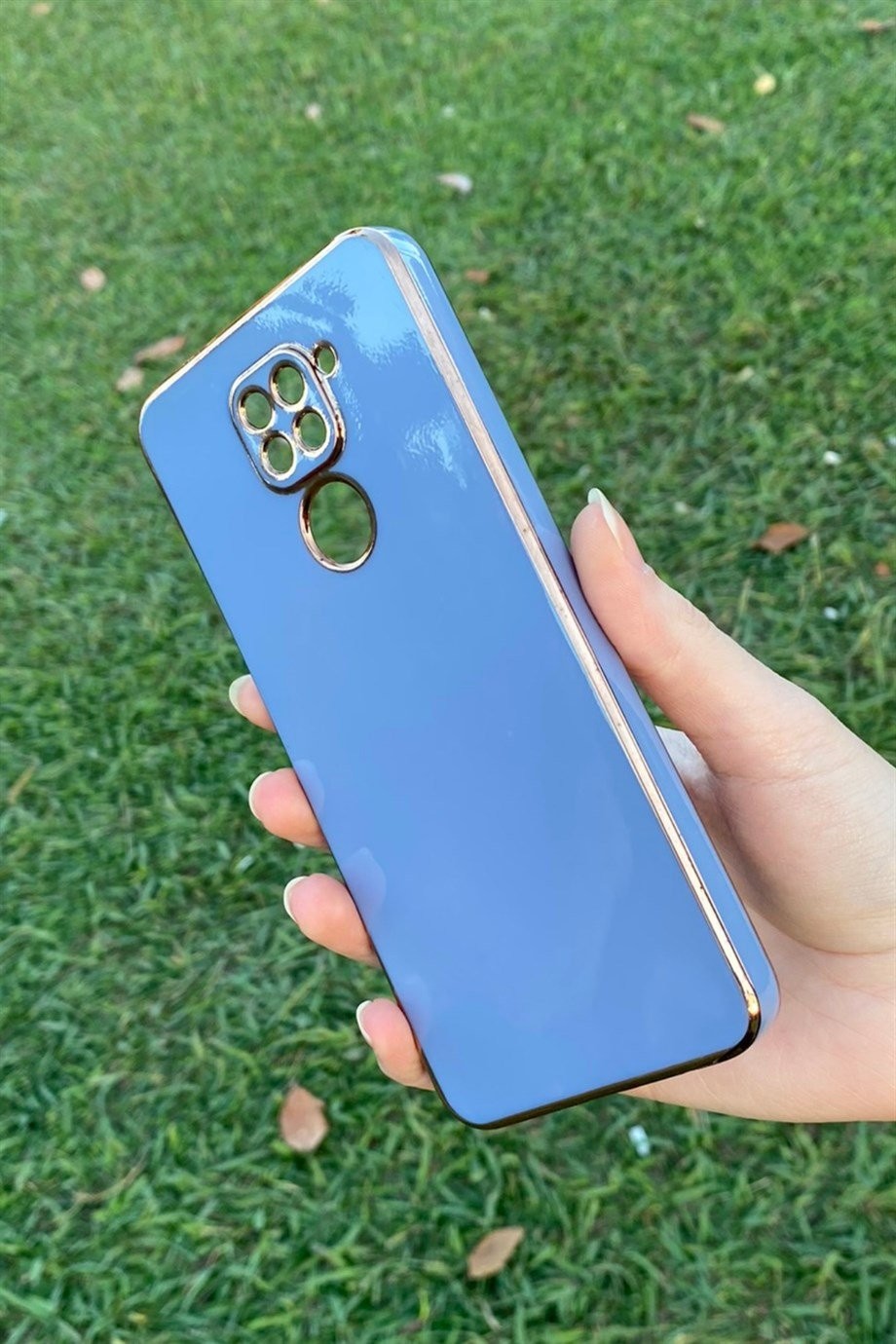 Redmi Note 9 Uyumlu Renkli Elegance Silikon Kılıf Lavanta