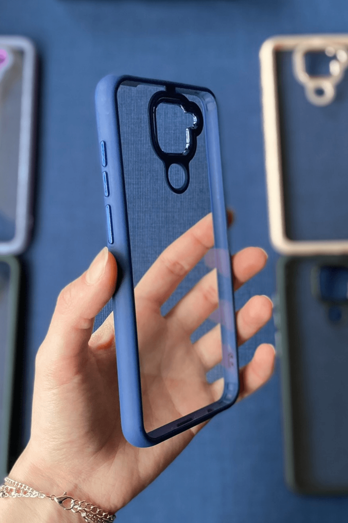 Redmi Note 9 Uyumlu Nikelaj Kılıf Lacivert