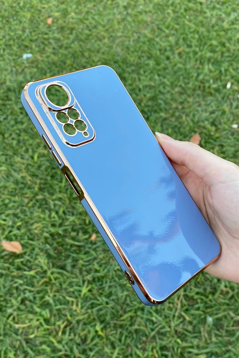 Redmi Note 11 / Note 11s Uyumlu Renkli Elegance Silikon Kılıf Lavanta Gri