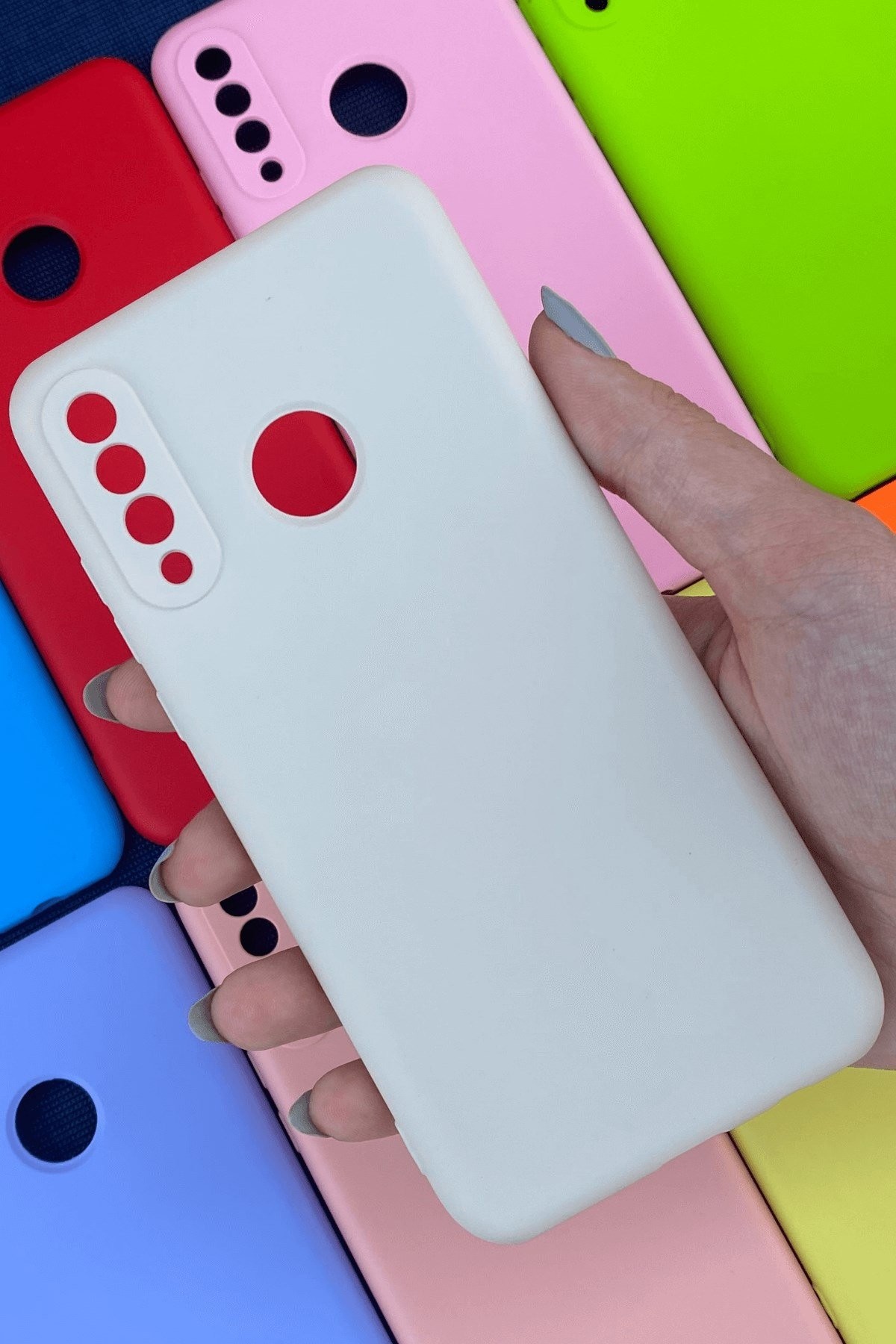 Huawei P30 Lite Kamera Korumalı Lansman Kılıf Taş Rengi