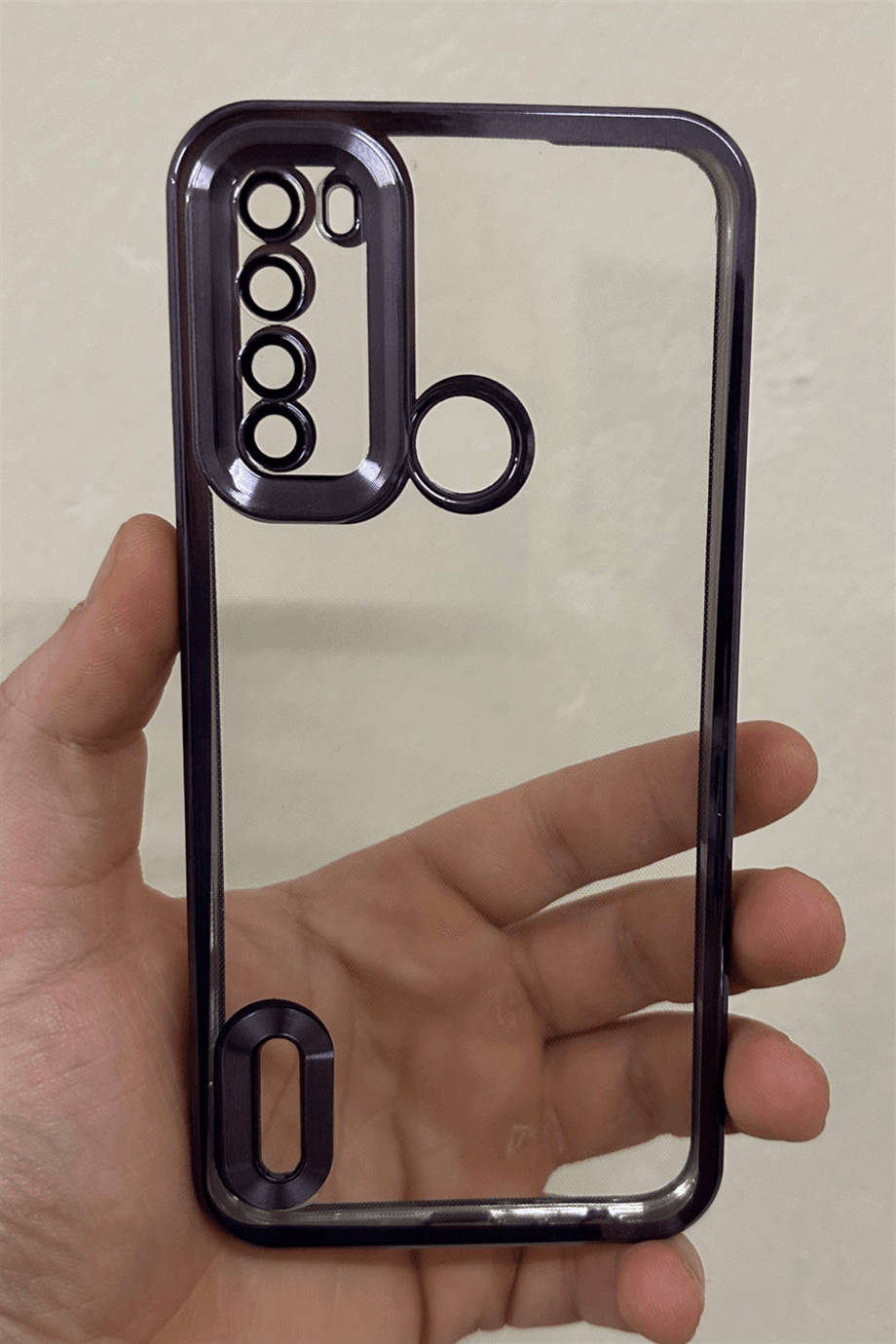 Redmi Note 8 Uyumlu Logo Açık Elegance Kılıf Mor