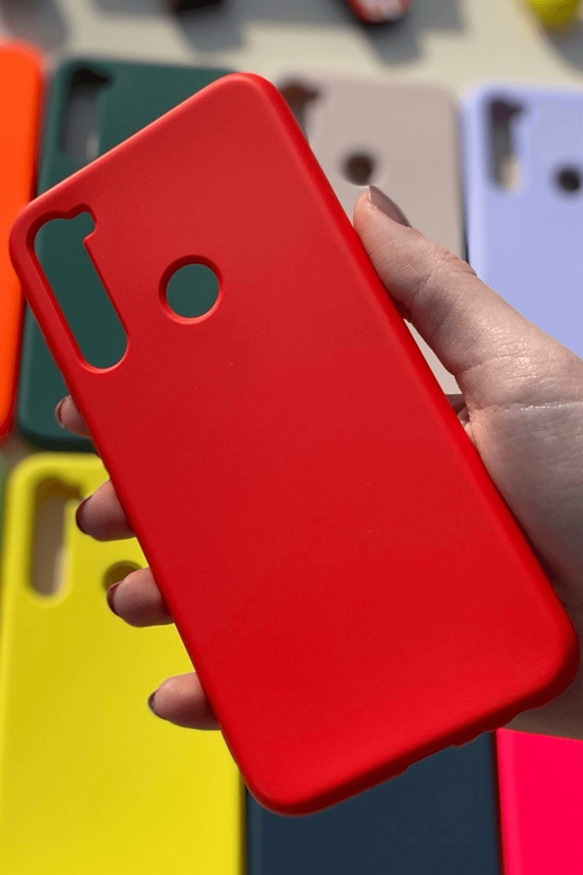 Xiaomi Redmi Note 8 Silikon Lansman Kılıf Kırmızı