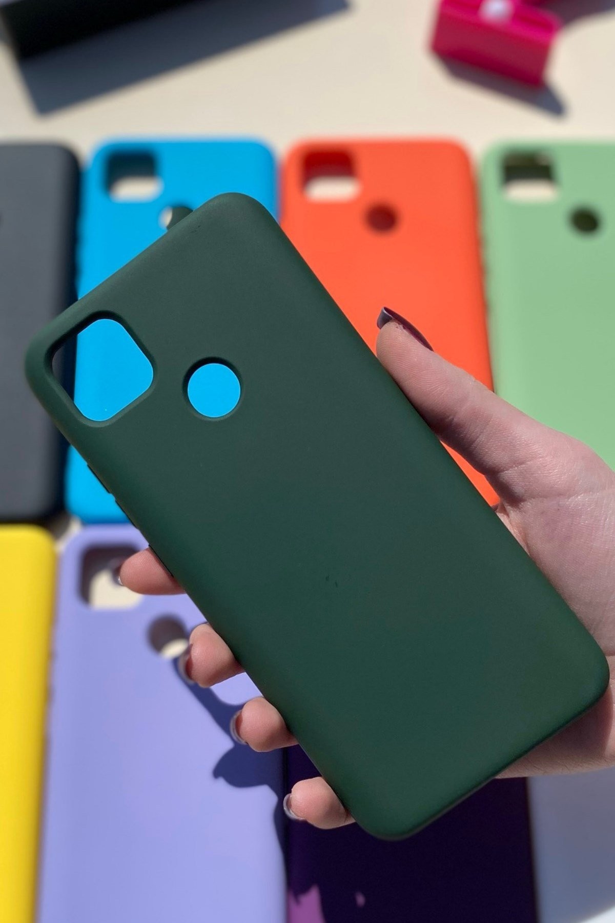 Xiaomi Redmi 9C Silikon Lansman Kılıf Haki