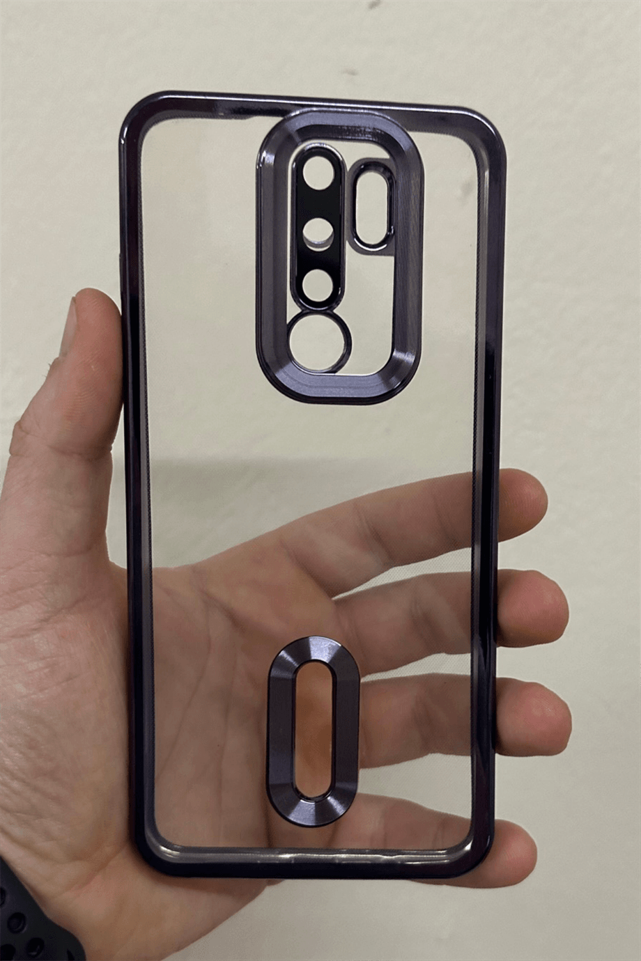 Redmi Note 8 Pro Uyumlu Logo Açık Elegance Kılıf Mor