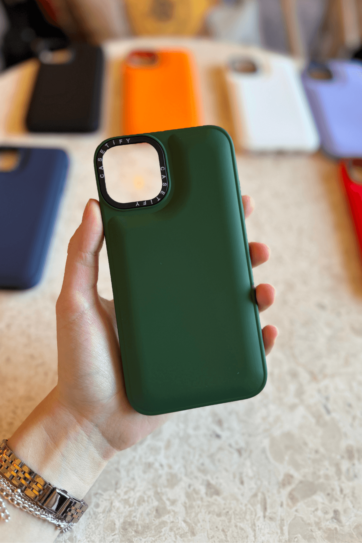 iPhone 11 Uyumlu Puffy Şişme Silikon Kılıf Haki