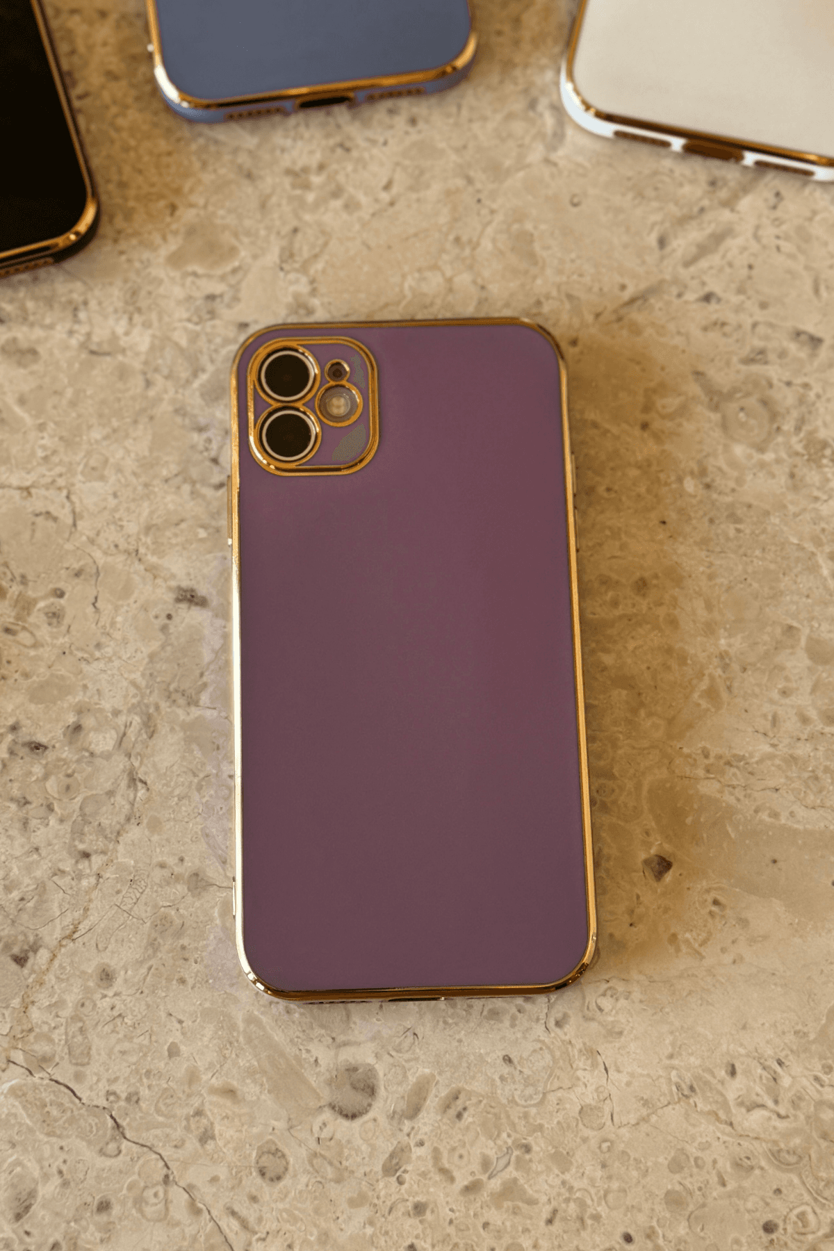 iPhone 11 Uyumlu Renkli Elegance Kılıf Mor