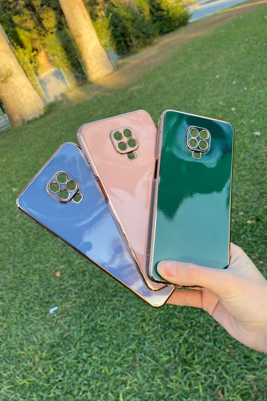 Redmi Note 9 Pro / 9s Uyumlu Renkli Elegance Silikon Kılıf Gülkurusu