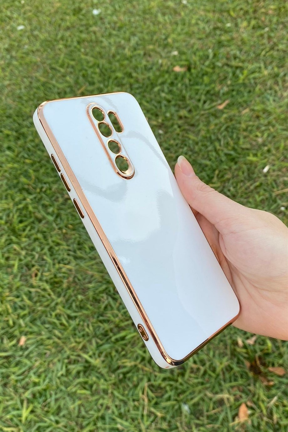 Redmi Note 8 Pro Uyumlu Renkli Elegance Silikon Kılıf Beyaz