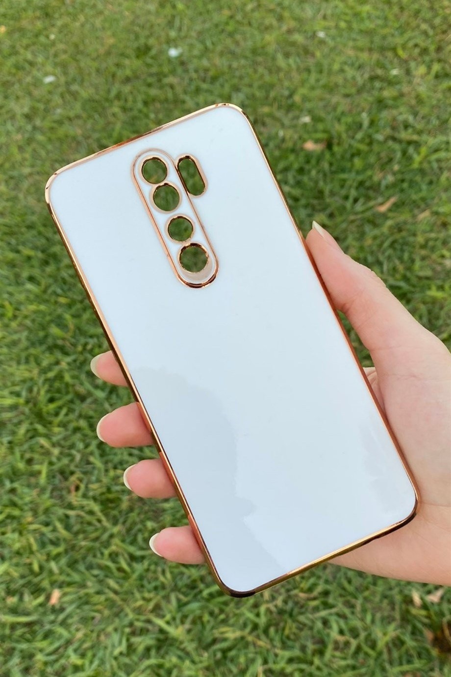 Redmi Note 8 Pro Uyumlu Renkli Elegance Silikon Kılıf Beyaz