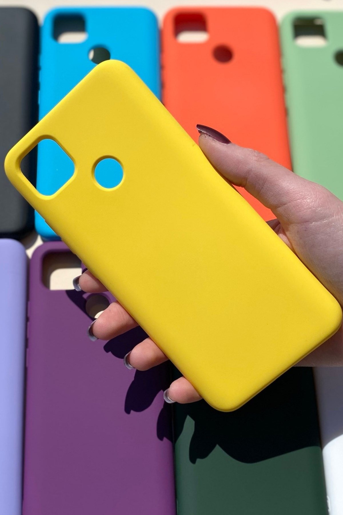 Xiaomi Redmi 9C Silikon Lansman Kılıf Sarı