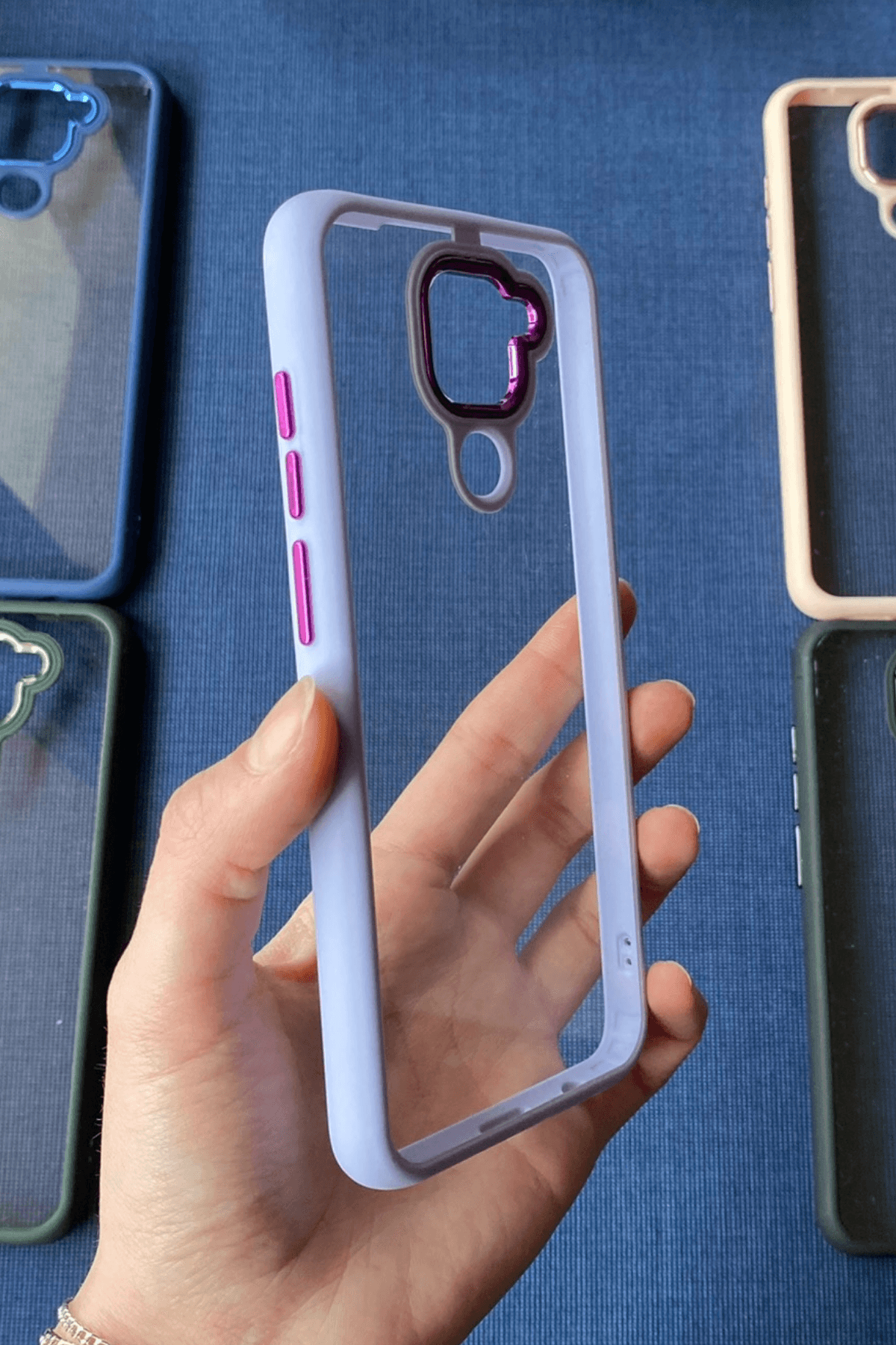 Redmi Note 9 Uyumlu Nikelaj Kılıf Lila