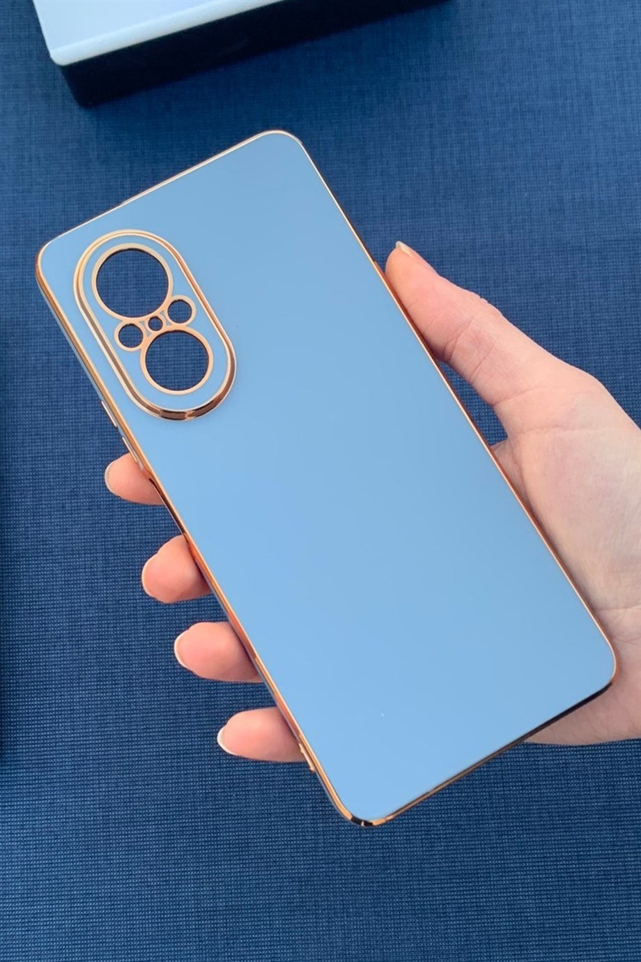 Huawei Nova 9 SE Uyumlu Renkli Elegance Silikon Kılıf Lavanta