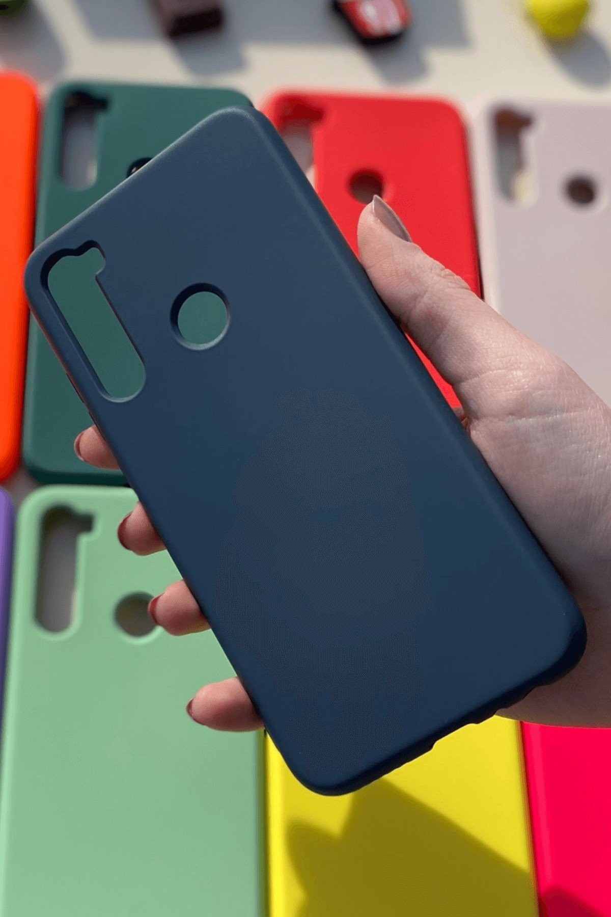 Xiaomi Redmi Note 8 Silikon Lansman Kılıf Lacivert