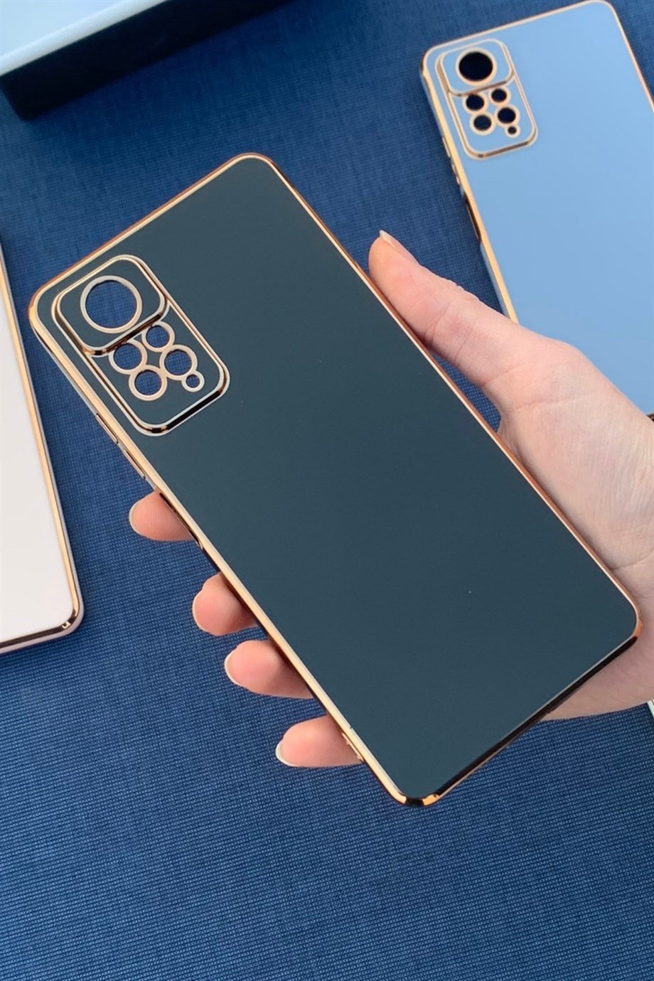 Redmi Note 11 Pro Uyumlu Renkli Elegance Silikon Kılıf Siyah