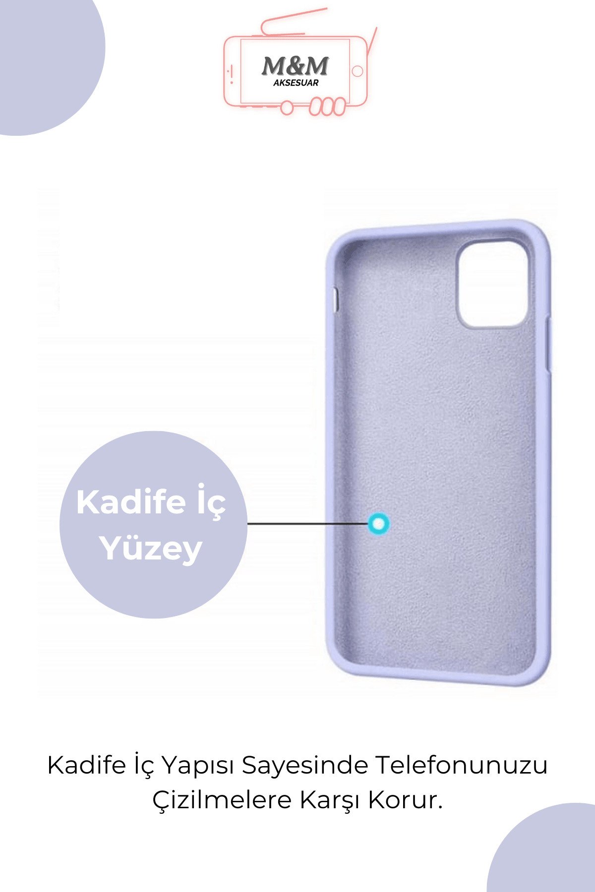 iPhone 15 Pro Uyumlu Logolu Lansman Kılıf Violet