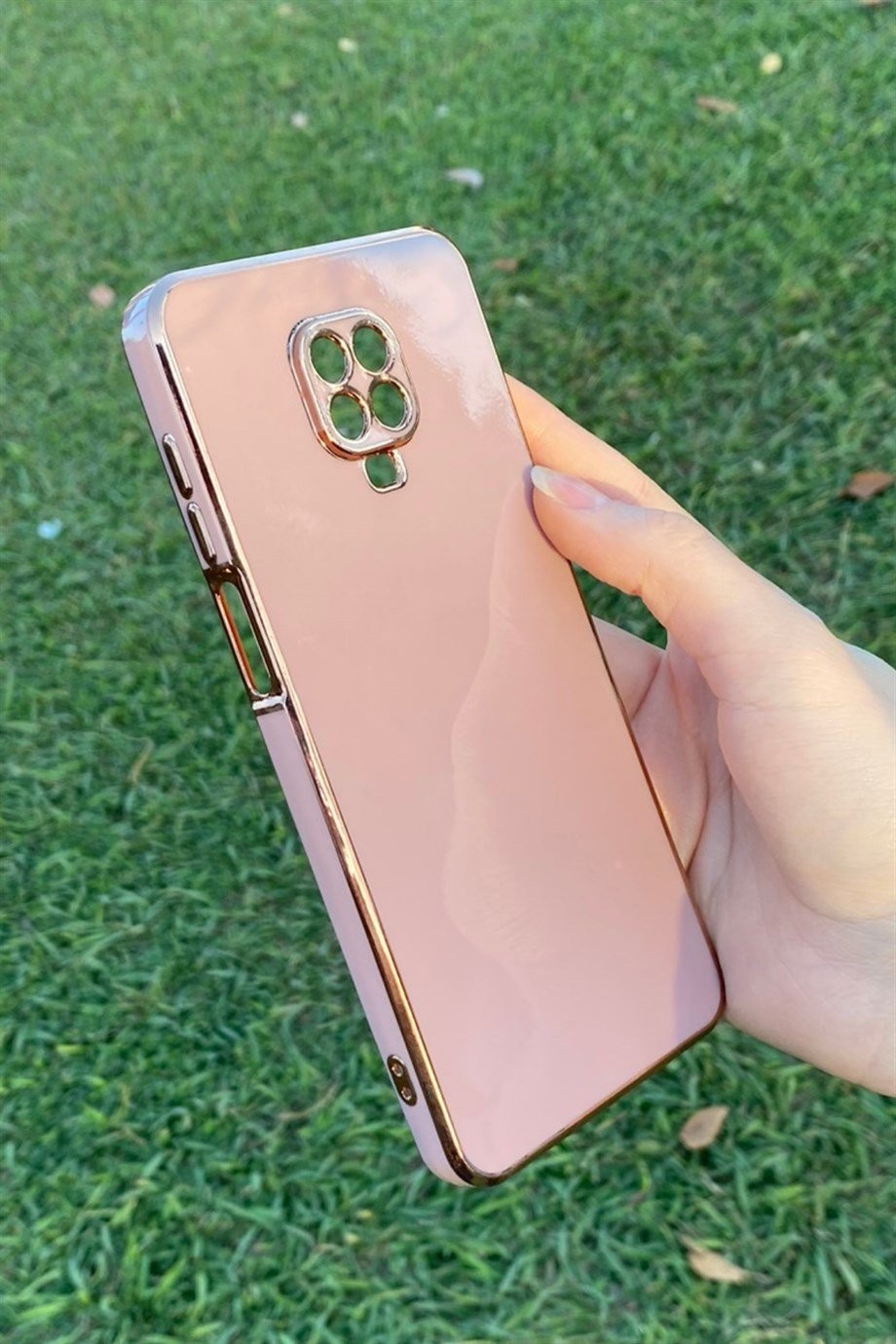 Redmi Note 9 Pro / 9s Uyumlu Renkli Elegance Silikon Kılıf Gülkurusu