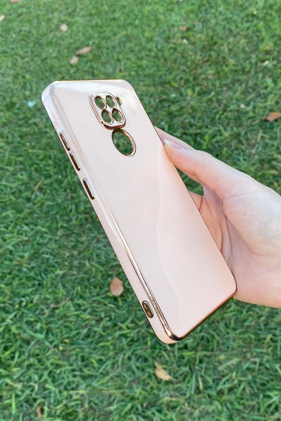 Redmi Note 9 Uyumlu Renkli Elegance Silikon Kılıf Pembe