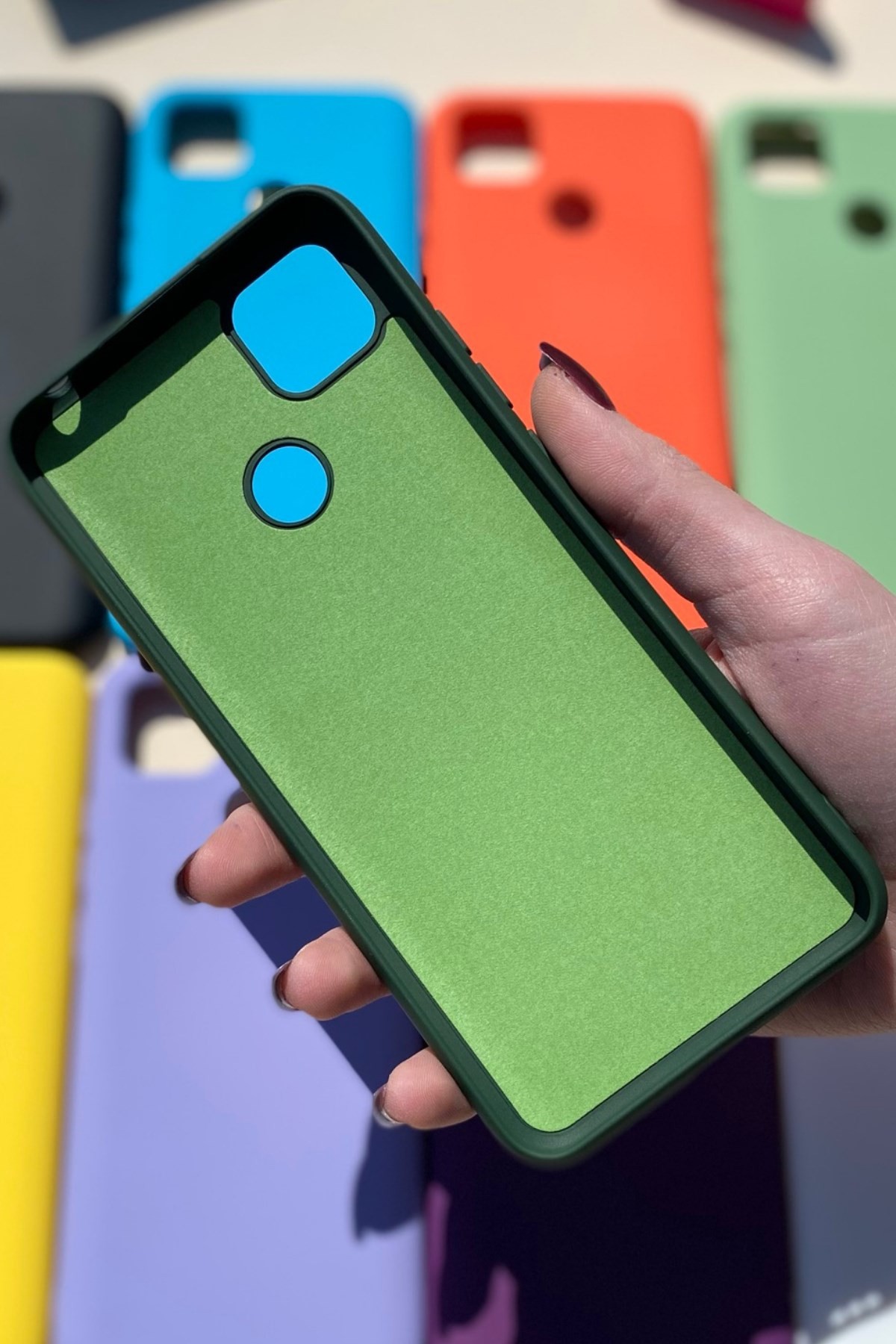 Xiaomi Redmi 9C Silikon Lansman Kılıf Haki