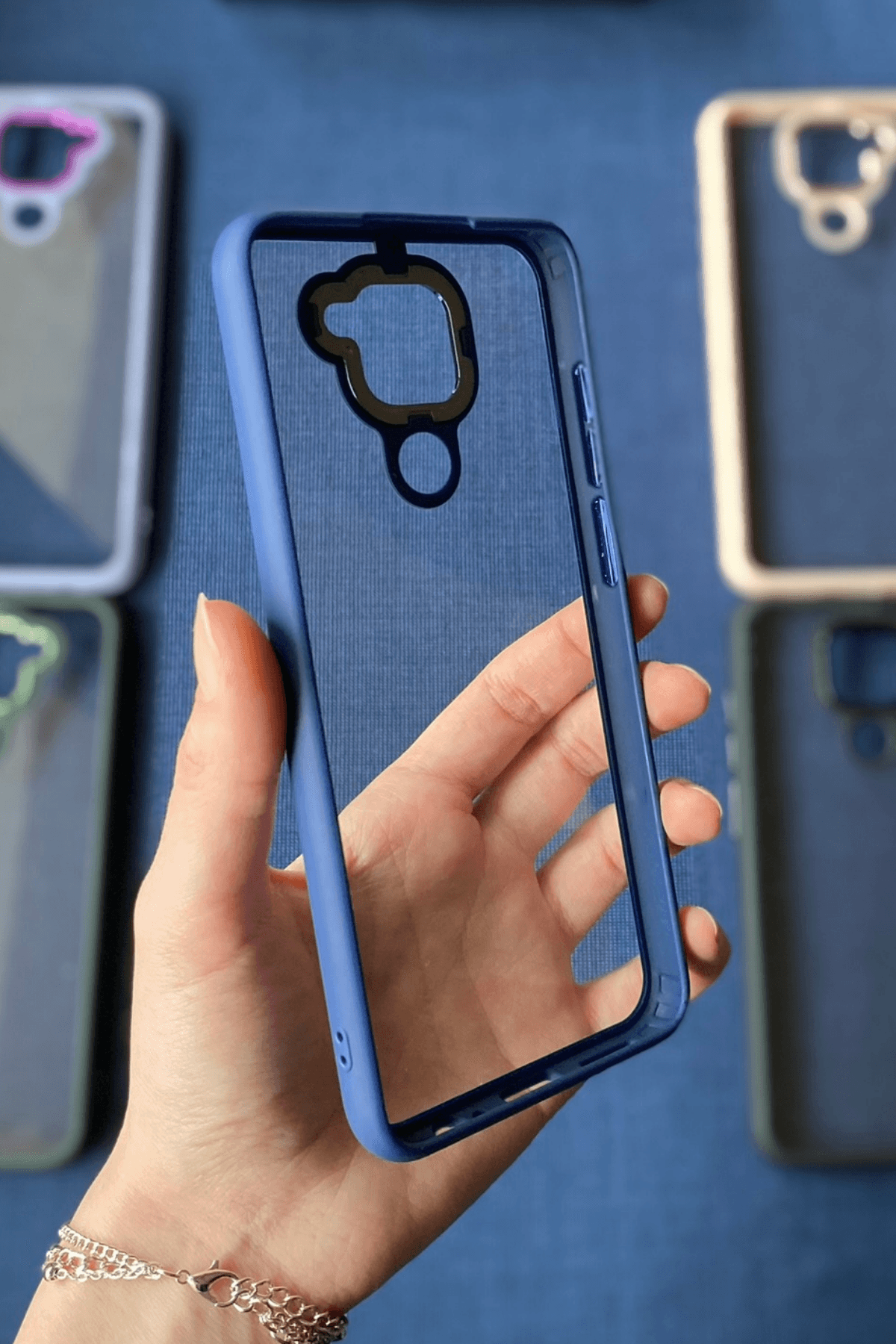 Redmi Note 9 Uyumlu Nikelaj Kılıf Lacivert