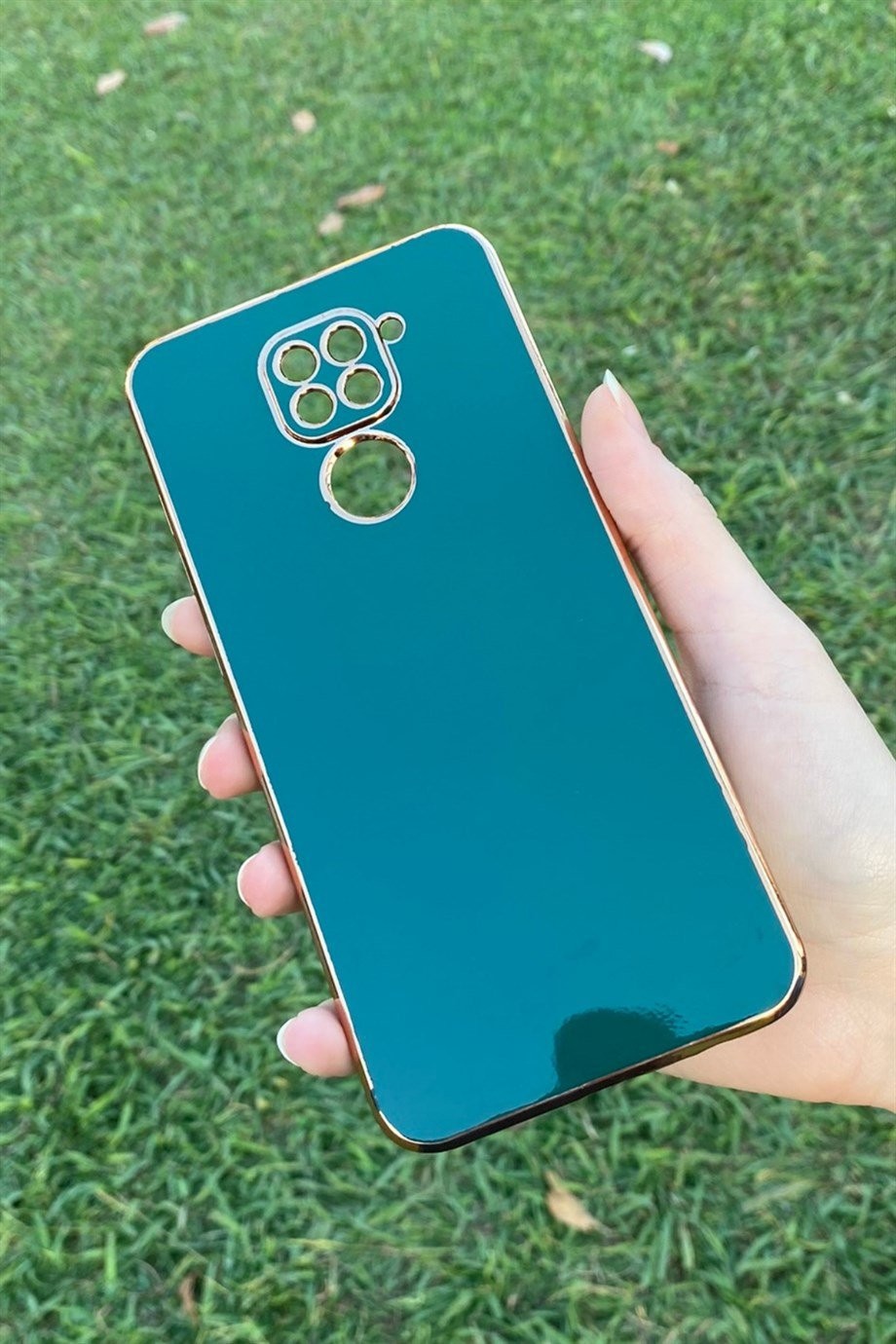 Redmi Note 9 Uyumlu Renkli Elegance Silikon Kılıf Yeşil