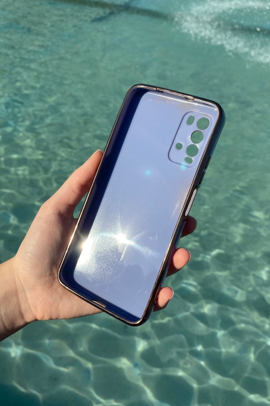 Redmi 9T Uyumlu Renkli Elegance Silikon Kılıf Lavanta