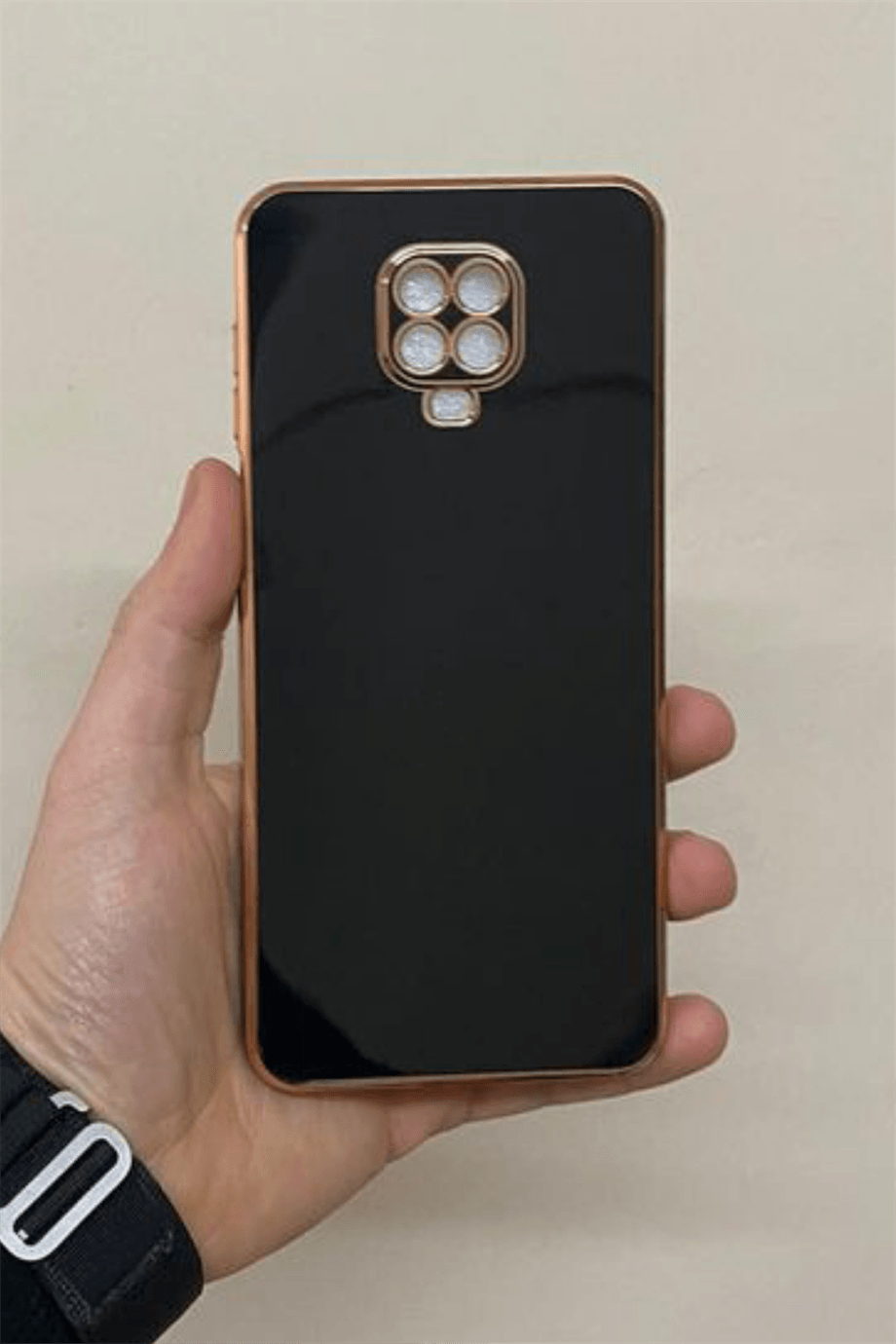 Redmi Note 9 Pro / 9s Uyumlu Renkli Elegance Silikon Kılıf Siyah