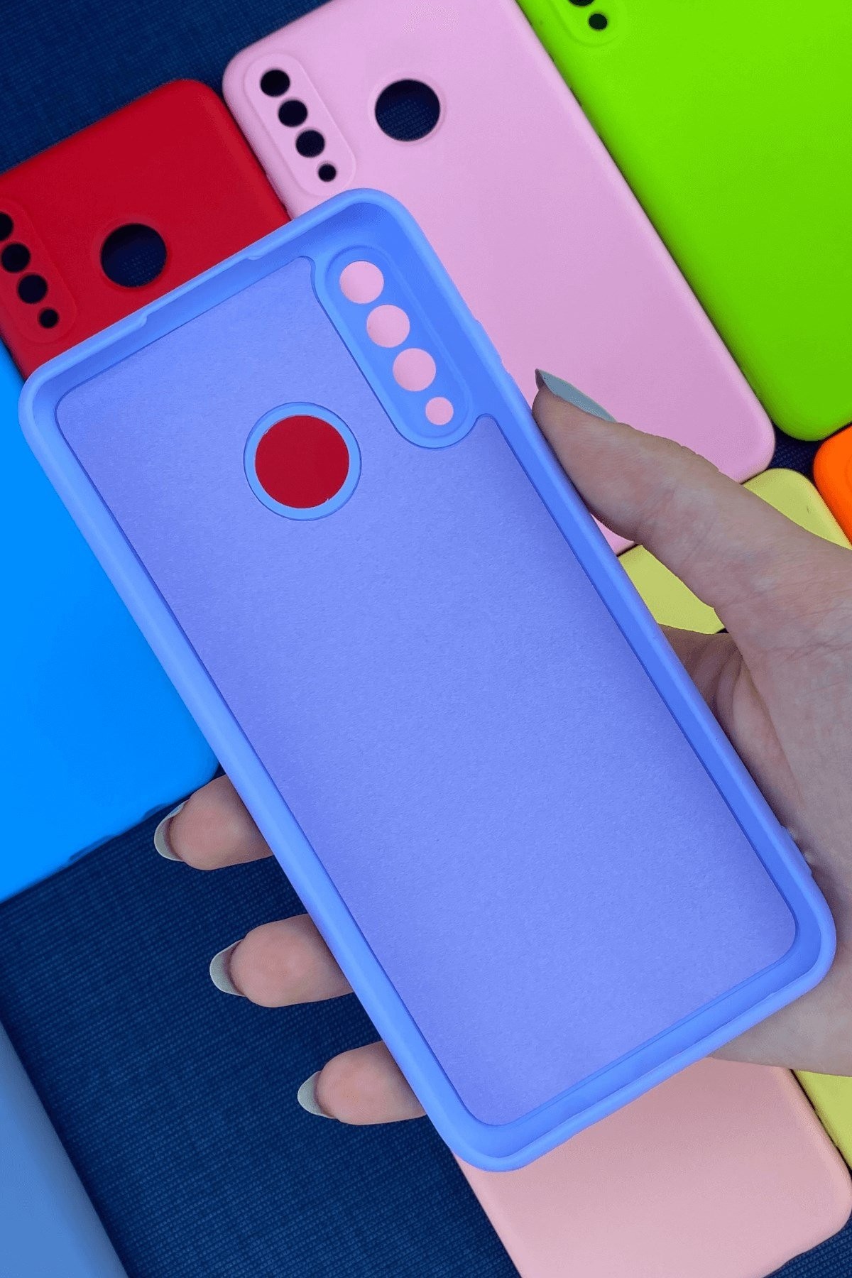 Huawei P30 Lite Kamera Korumalı Lansman Kılıf Lila