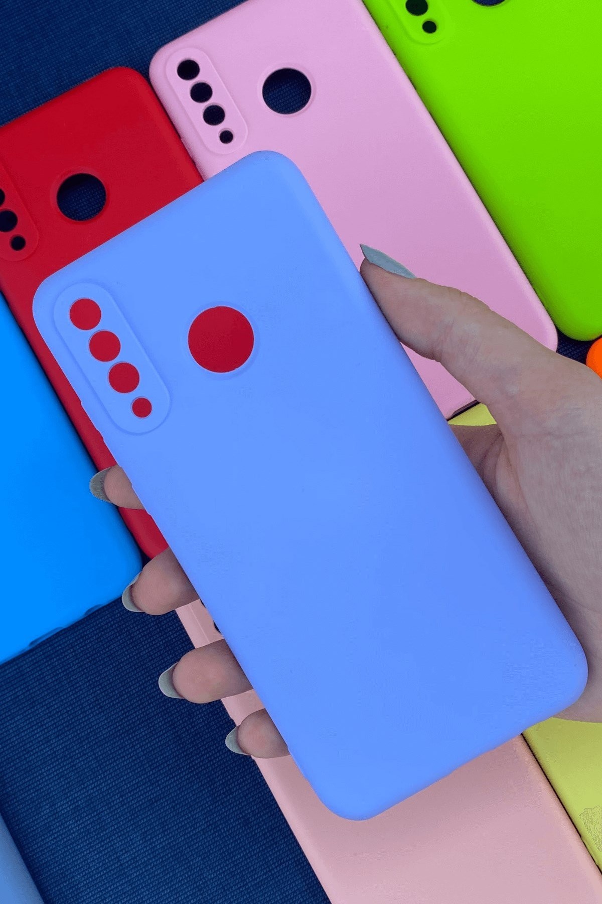 Huawei P30 Lite Kamera Korumalı Lansman Kılıf Lila