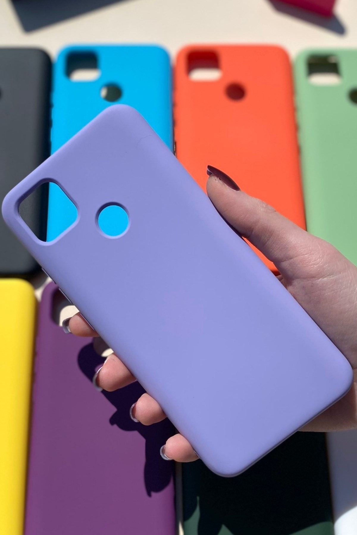 Xiaomi Redmi 9C Silikon Lansman Kılıf Lila