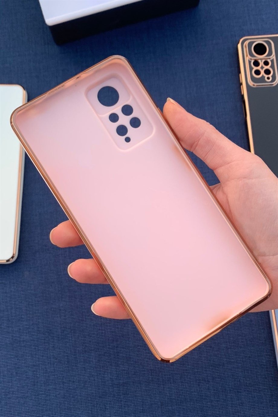 Redmi Note 11 Pro Uyumlu Renkli Elegance Silikon Kılıf Pembe