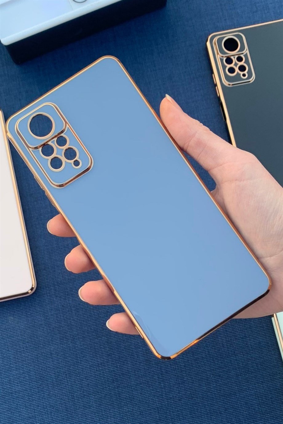 Redmi Note 11 Pro Uyumlu Renkli Elegance Silikon Kılıf Lavanta