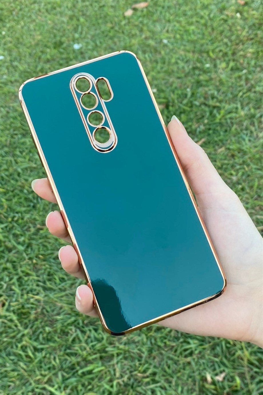 Redmi Note 8 Pro Uyumlu Renkli Elegance Silikon Kılıf Yeşil