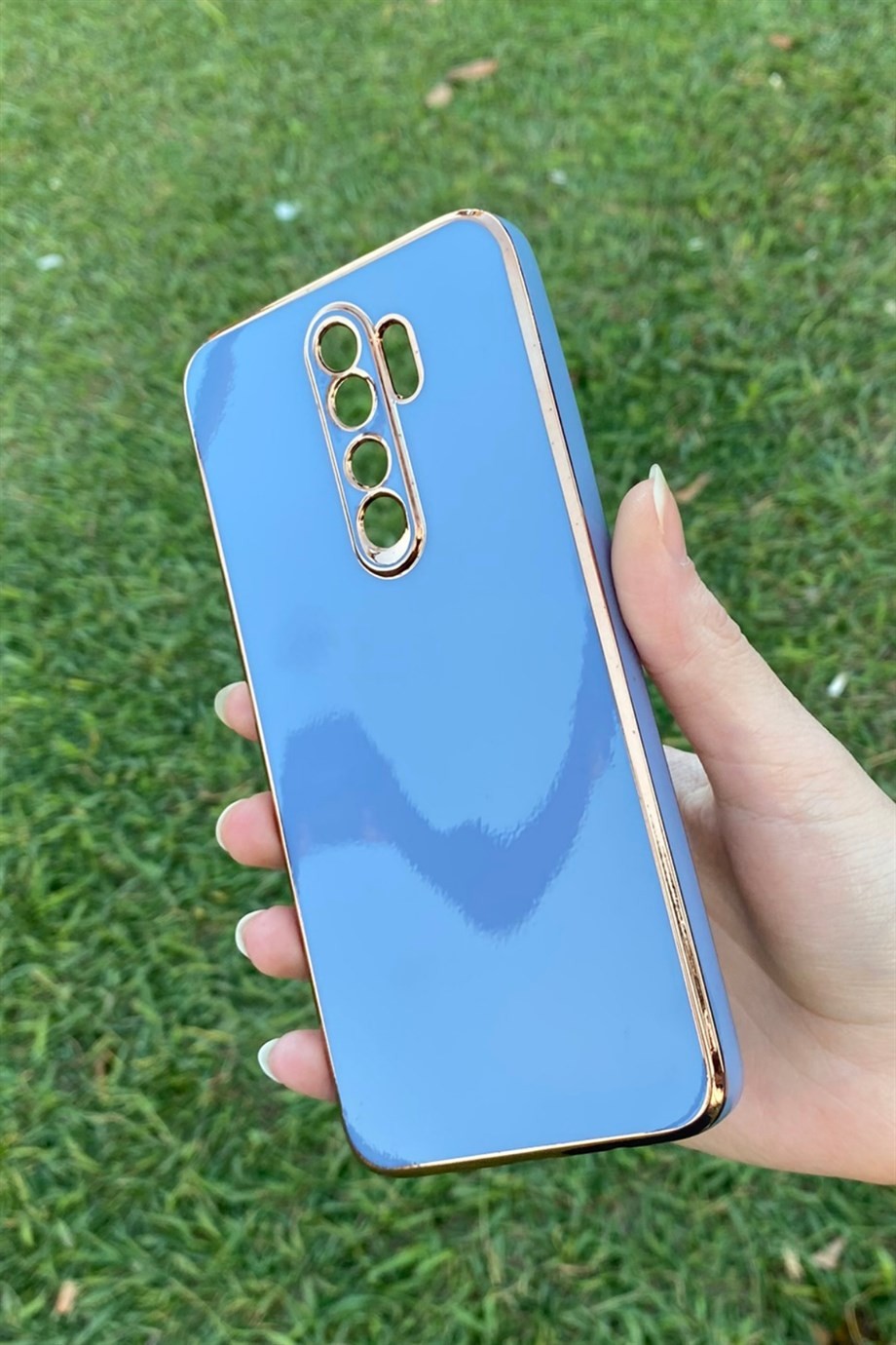 Redmi Note 8 Pro Uyumlu Renkli Elegance Silikon Kılıf Lavanta