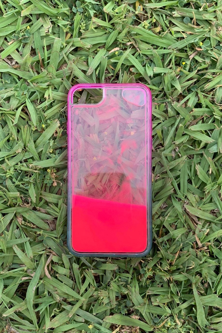 iPhone SE Uyumlu Sulu Fosforlu Kılıf Pembe