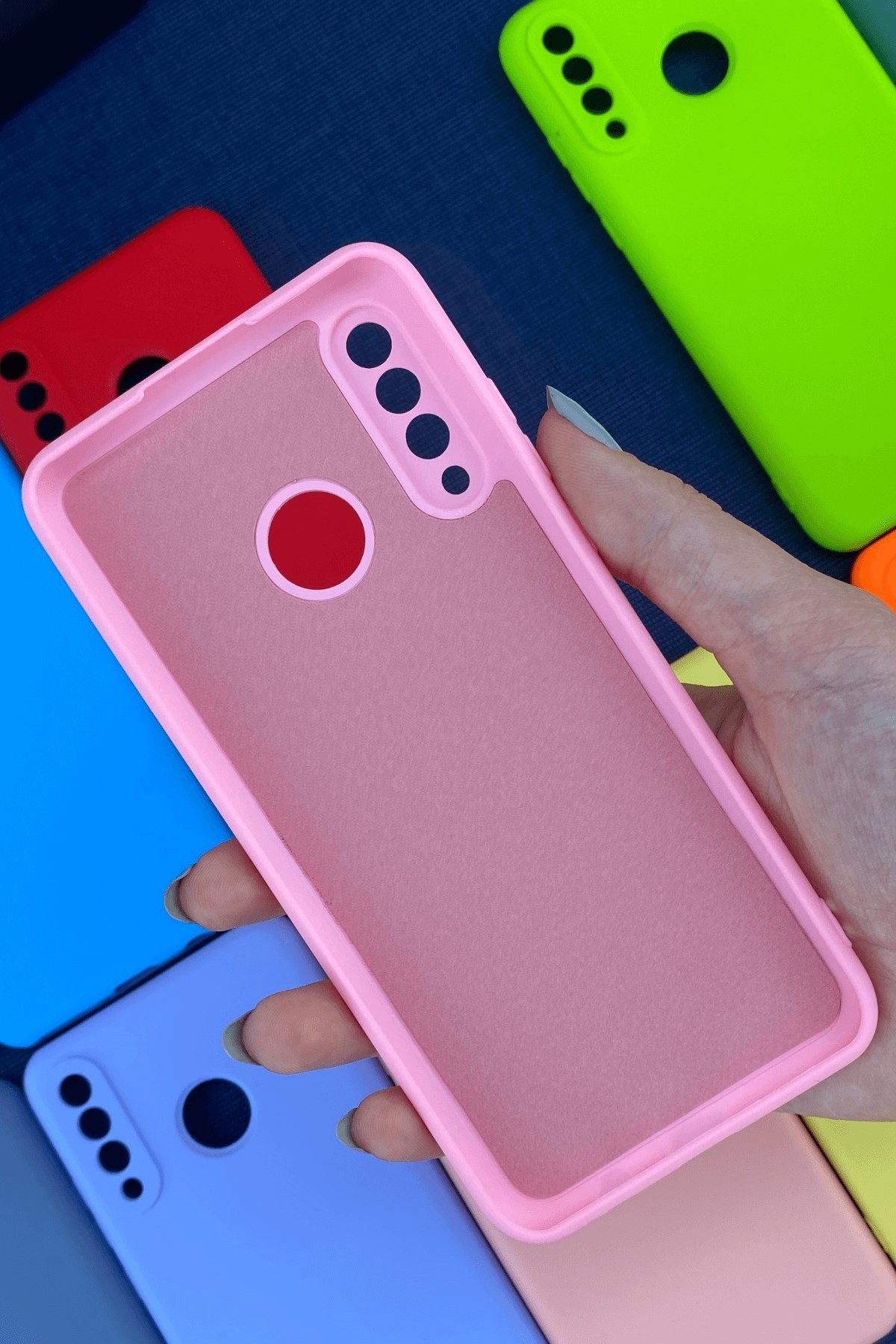 Huawei P30 Lite Kamera Korumalı Lansman Kılıf Pembe