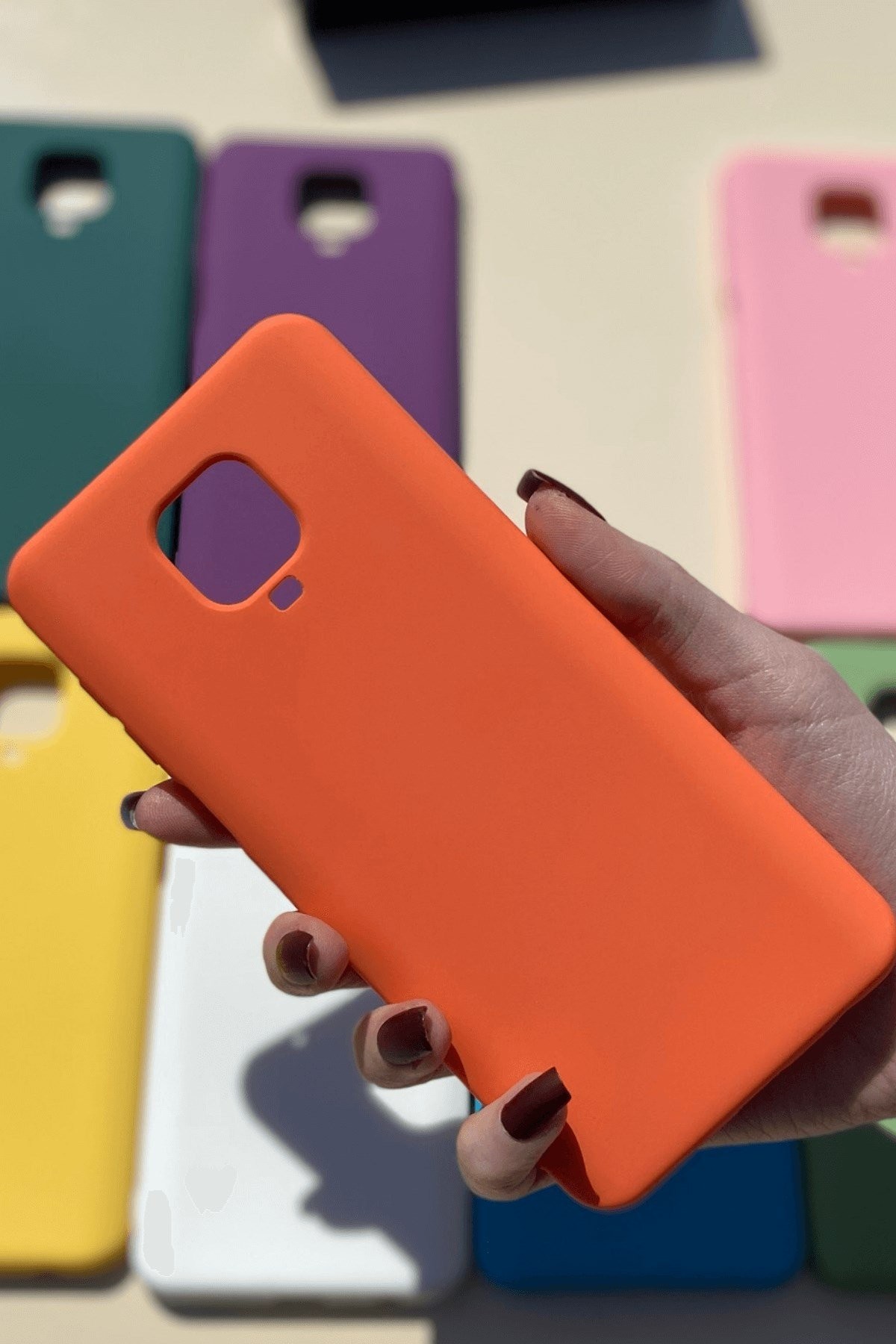 Xiaomi Redmi Note 9 Pro / 9s Silikon Lansman Kılıf Turuncu