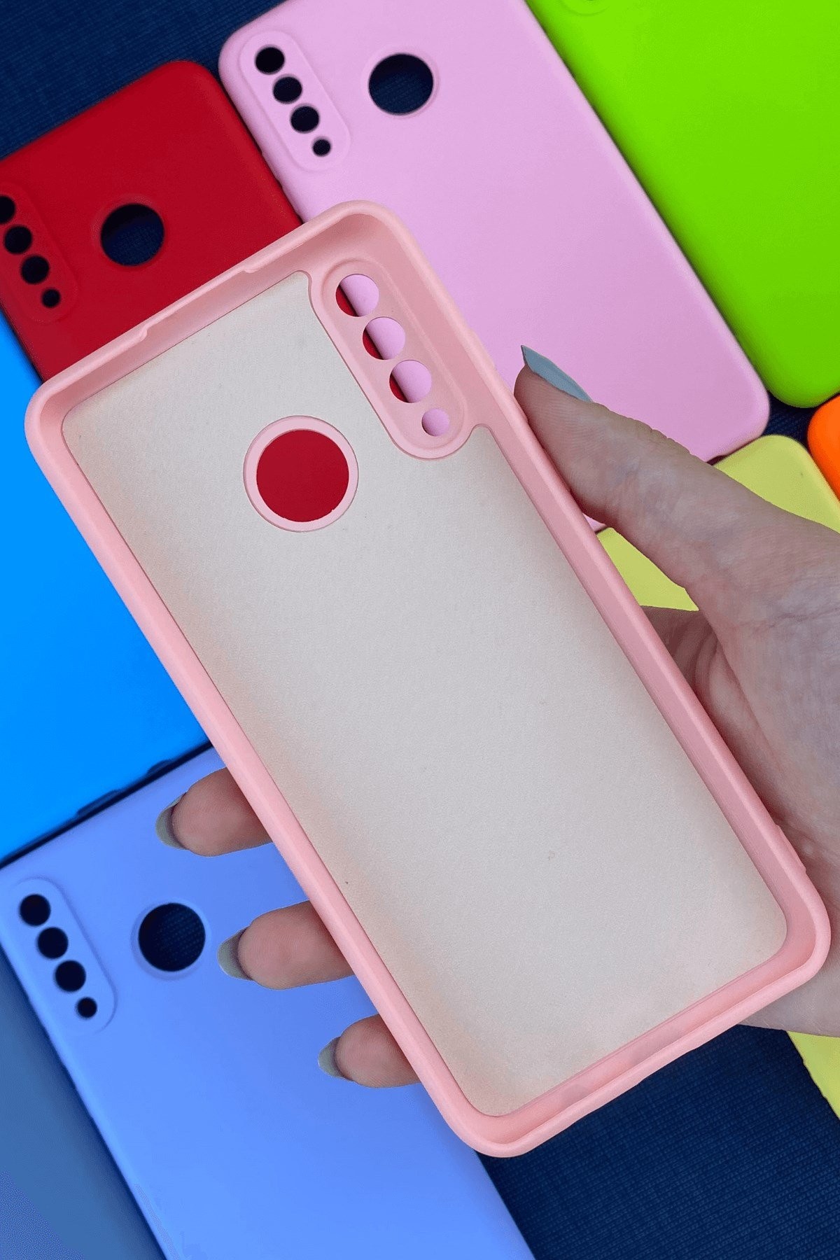 Huawei P30 Lite Kamera Korumalı Lansman Kılıf Pudra