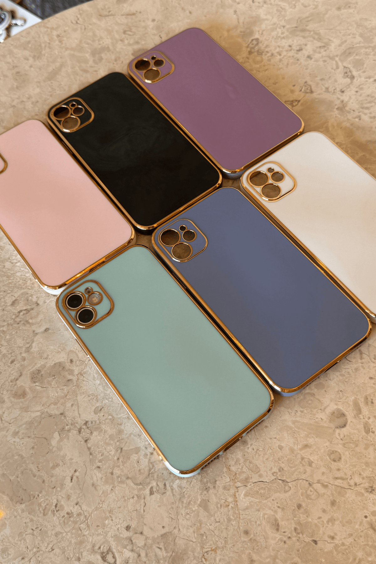 iPhone 12 Uyumlu Renkli Elegance Kılıf Turkuaz