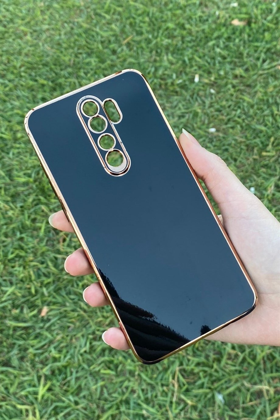 Redmi Note 8 Pro Uyumlu Renkli Elegance Silikon Kılıf Siyah