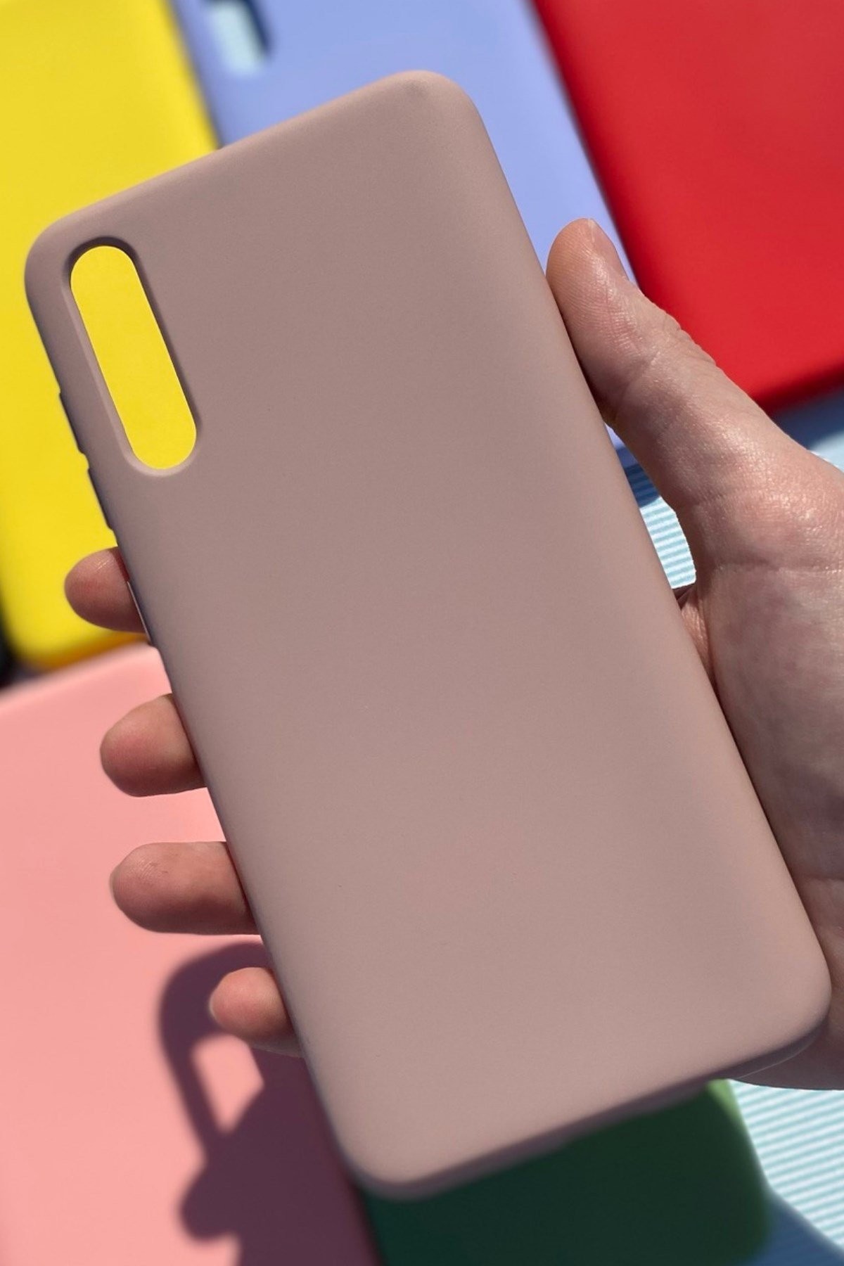 Galaxy A50 / A30s Silikon Lansman Kılıf Pudra