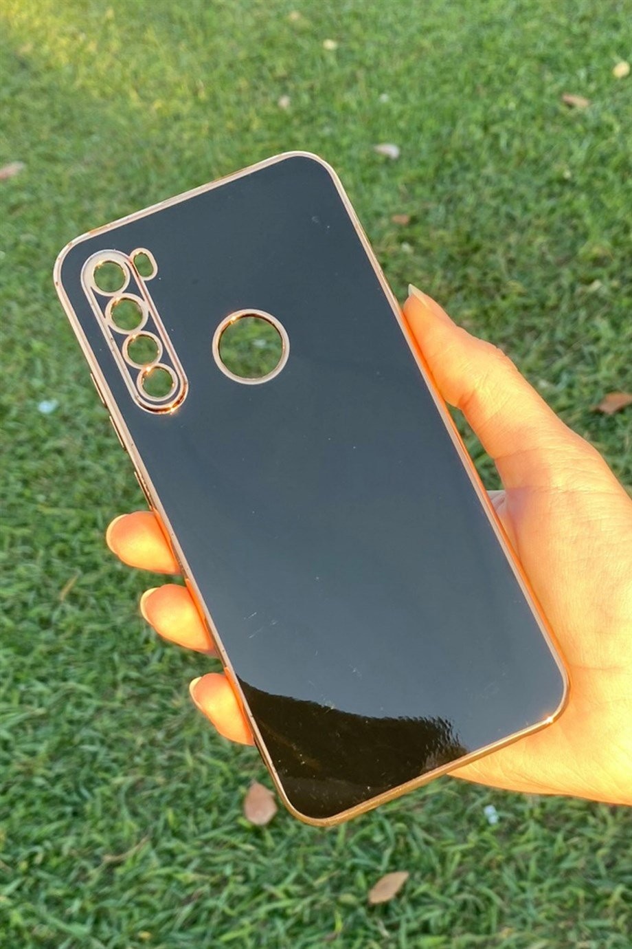 Redmi Note 8 Uyumlu Renkli Elegance Silikon Kılıf Siyah