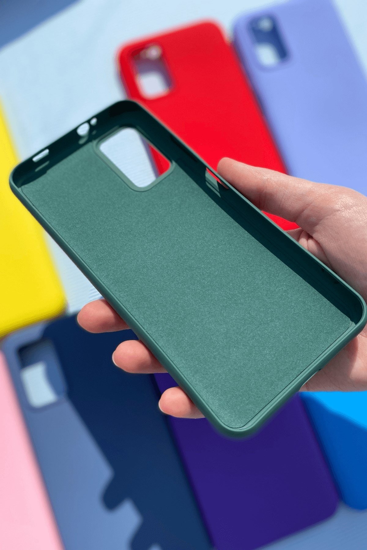 Xiaomi Redmi 9T Silikon Lansman Kılıf Haki