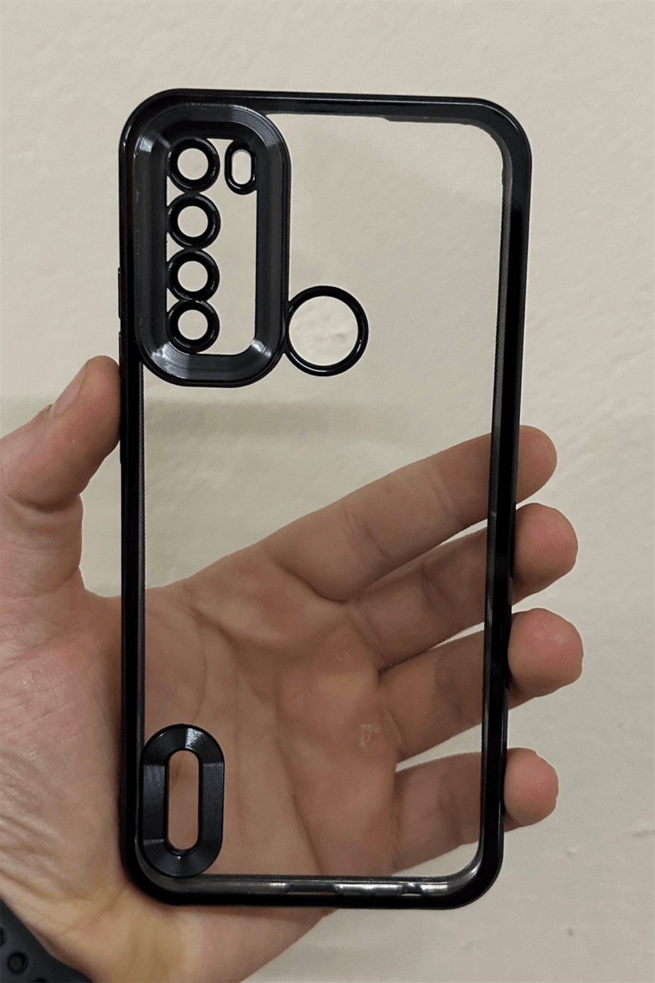 Redmi Note 8 Uyumlu Logo Açık Elegance Kılıf Siyah