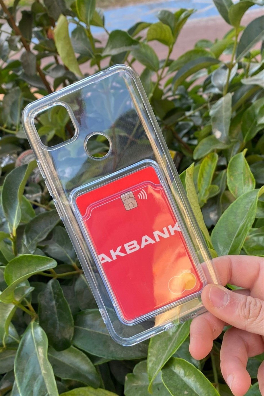 Redmi 9C Uyumlu Kart Bölmeli Şeffaf Kılıf