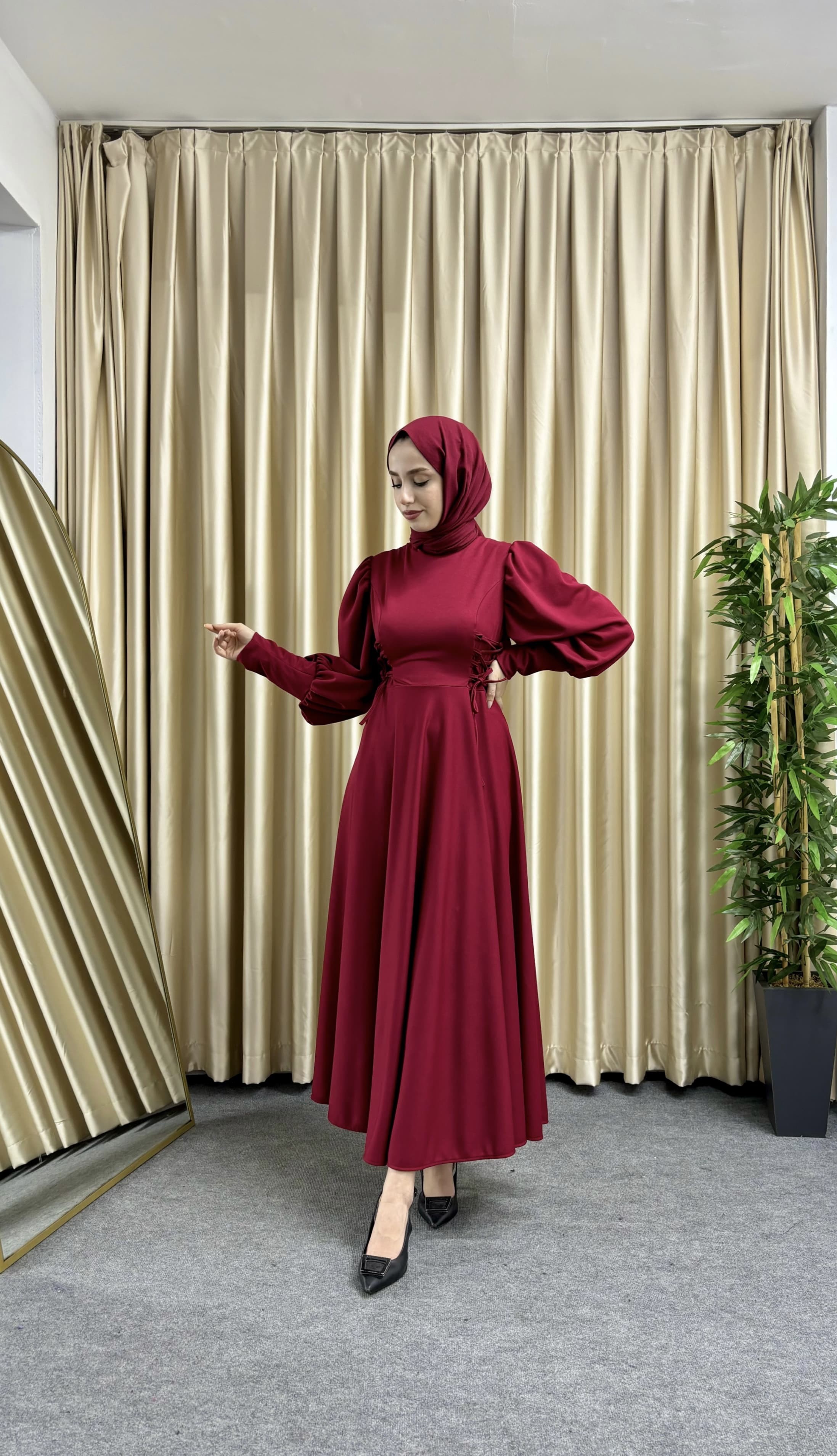 ALYA ELBİSE - İP ÇEKME