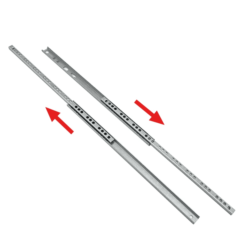 17 x 214 mm Tek Açılım Teleskopik Bilyalı Ray