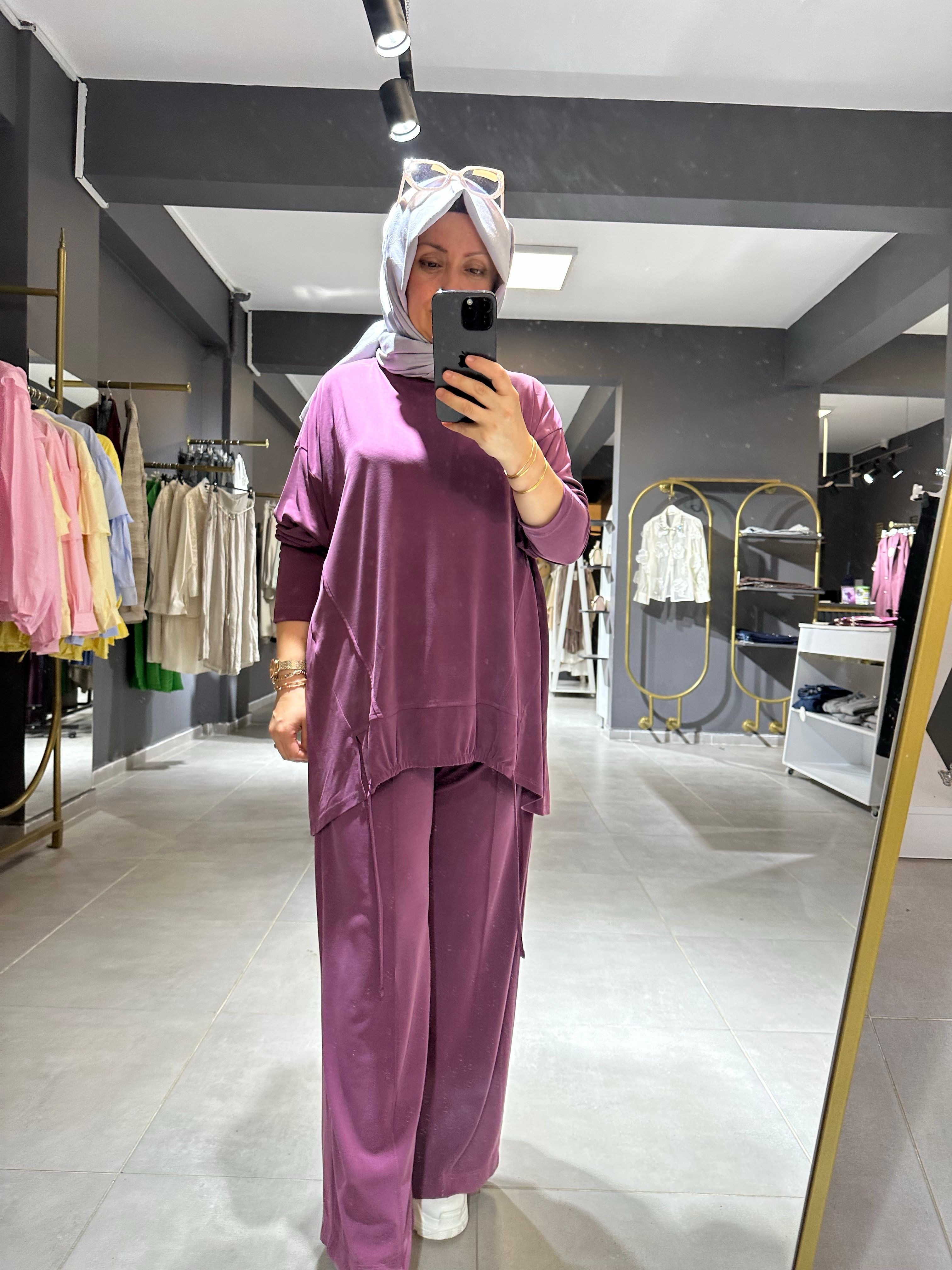 Oysho kumaş pantolonlu takım 