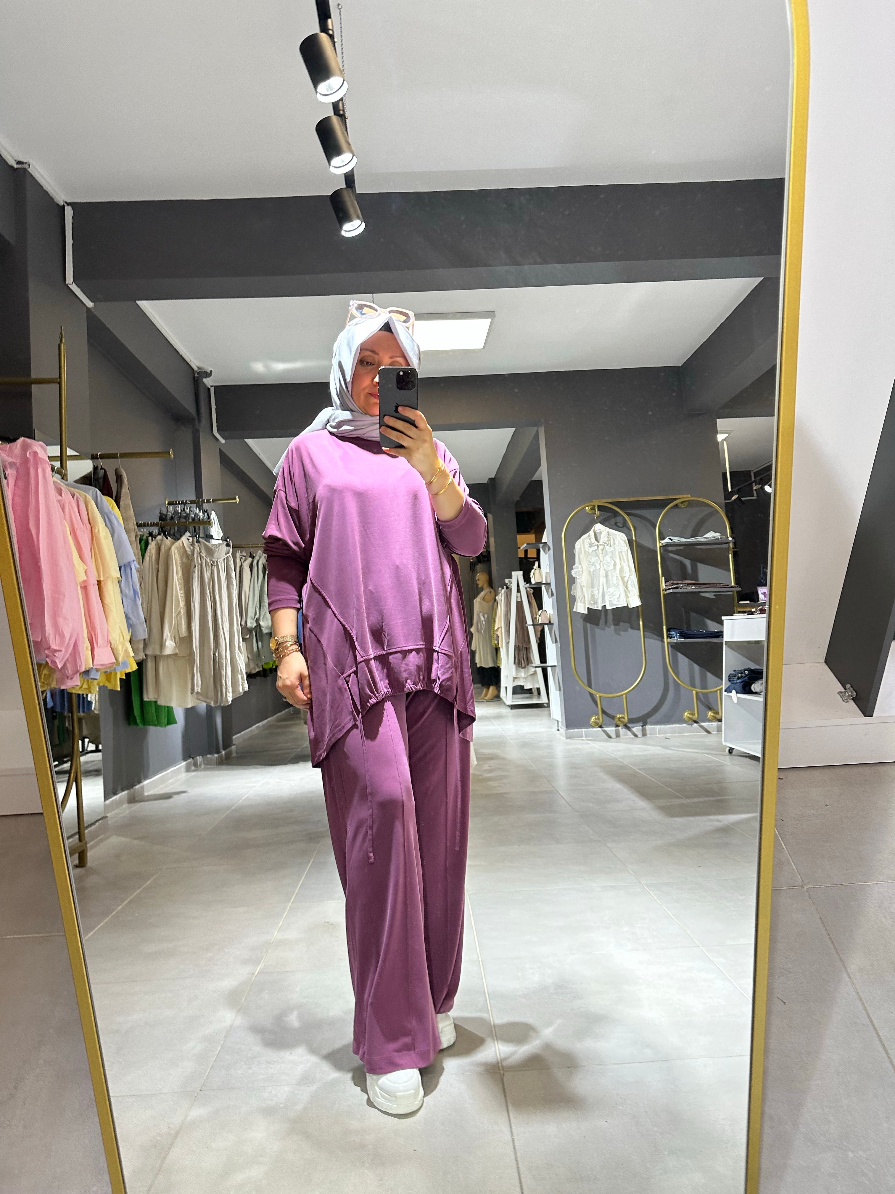 Oysho kumaş pantolonlu takım 