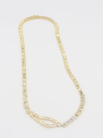 illys Gold Zirkon Taşlı Fermuar Detaylı İthal Altın Kaplama Kolye